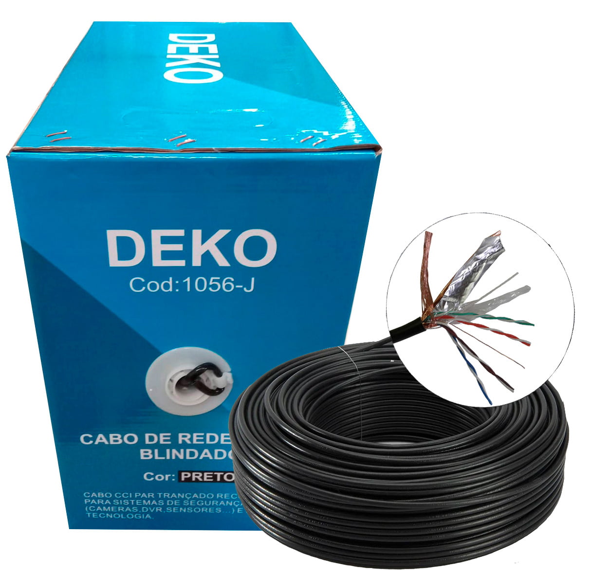 Cabo de Rede CAT5e Blindado STP Deko