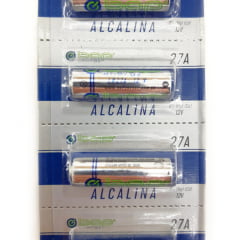 Bateria Alcalina 27A 12V com 5 unidades - BAP