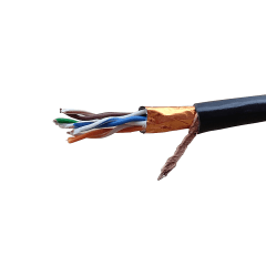 Cabo de Rede CAT6 Blindado STP 100% cobre Preto marca Deko