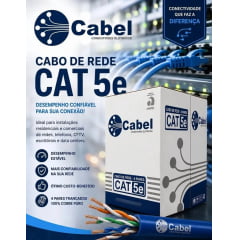 Cabo de Rede CAT5e UTP Puro Cobre Cabel Azul