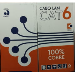 Cabo de Rede CAT6 UTP Puro Cobre Azul - Copperlan