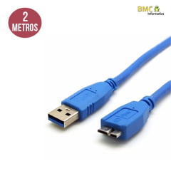 Cabo USB para HD Externo 3.0 2 Metros