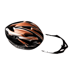 Capacete de Bicicleta com Sinalizador Deko - Preto/Dourado