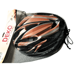 Capacete de Bicicleta com Sinalizador Deko - Preto/Dourado