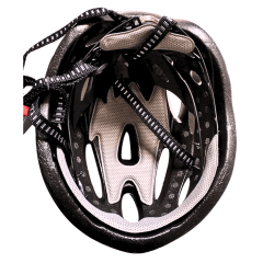 Capacete de Bicicleta com Sinalizador Deko - Preto/Dourado