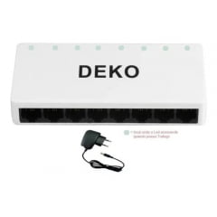 Switch de Rede 8 Portas Ipv4/6 10/100/1000mb - Deko